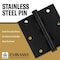 Embassy 3 x 3 Solid Brass Hinge, Flat Black Finish with Acorn Tips 3030US19AA-1 - alternate 4